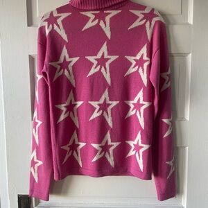 Perfect Moment Pink Star Turtleneck Sweater